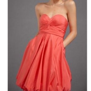 Anthropologie BHLDN Hitherto Coral Strapless Dress